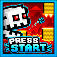Skeleton boss in Geometry Dash Press Start